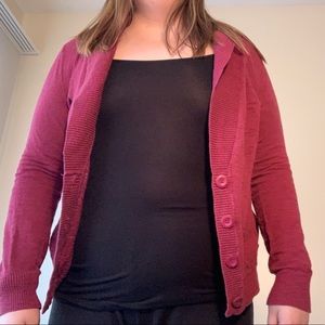 Maroon Cardigan